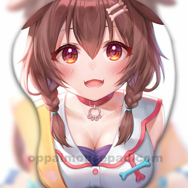 이 누가 미 코 로네 실물 크기 가슴 마우스 패드