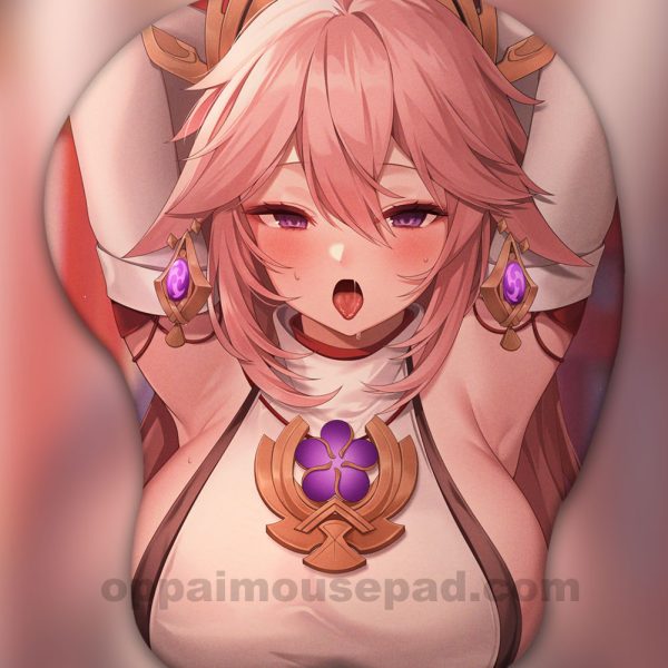 연비 실물 크기 가슴 마우스 패드