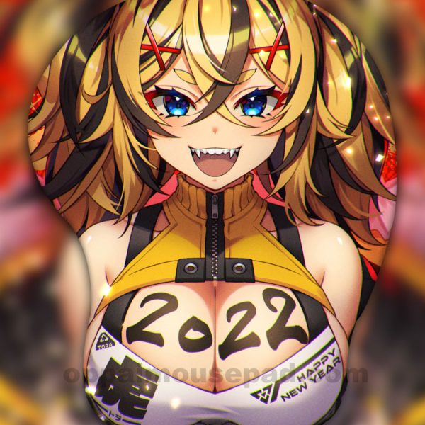 동물 귀 소녀 3D 가슴 마우스패드