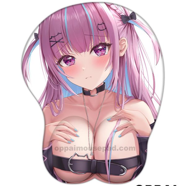 미나토 아쿠아 3D 가슴 마우스패드 | 버추얼 유튜버