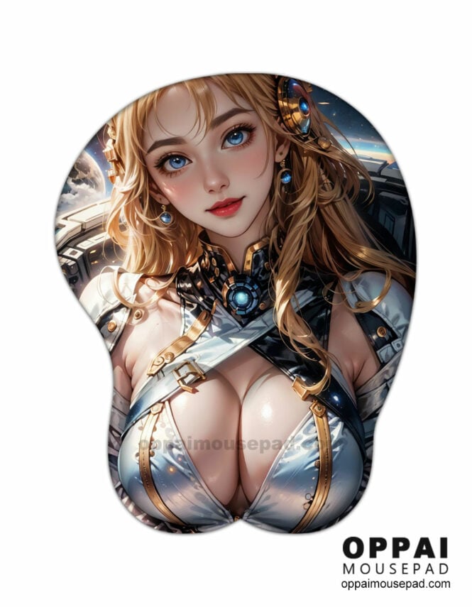 Blonde Girl Boobs Mouse Pad